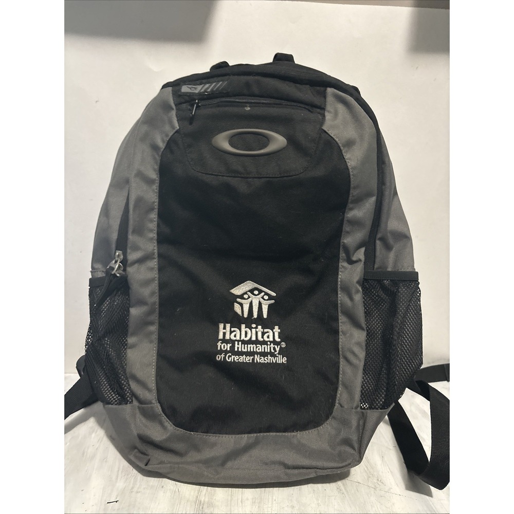 Oakley Habitat For Humanity Greater Nashville Backpack Gray Black 17in Bag